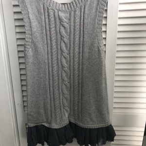 Anthropologie Moth Grey Sweater Vest Dress Tunic XL
